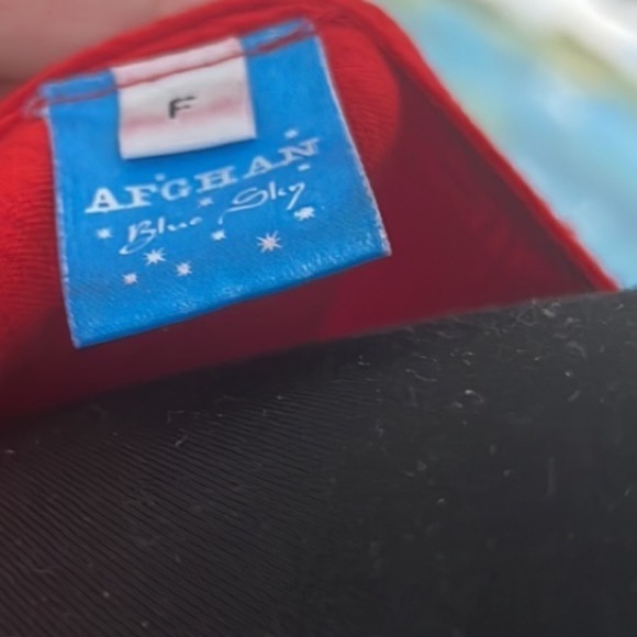 Afghan Blue Sky,Stunning Red,Convertible EUC,Heavier(No Bundles)POCKETS, Size M - Picture 9 of 16